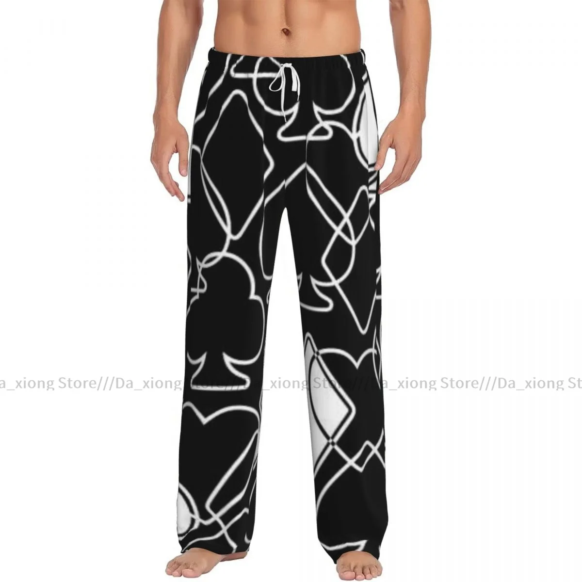 Men's Sleepwear Loose Sleep Pants Pajamas Card Suits Long Lounge Bottoms Casual Homewear