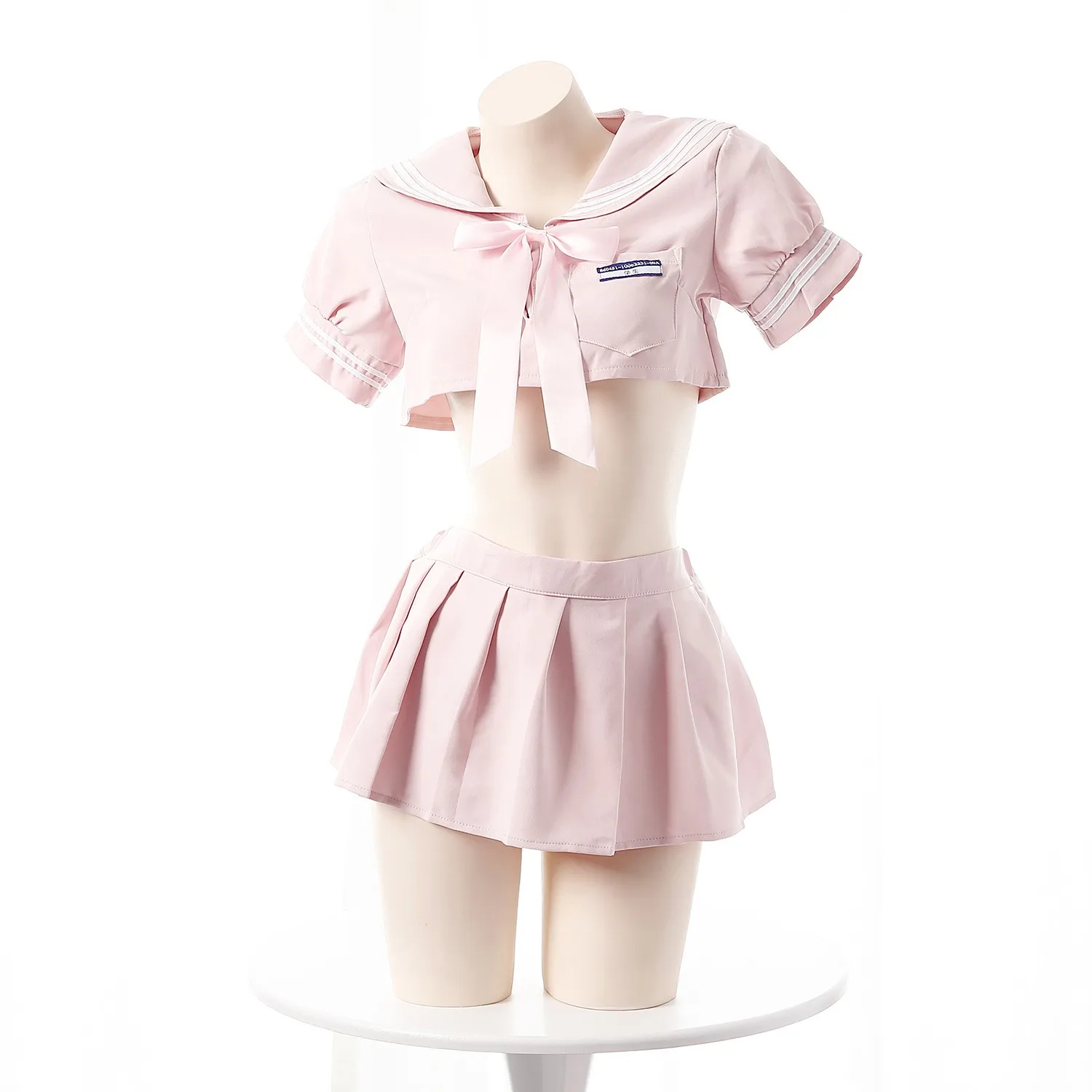 

Anime Sailor Suit Cosplay Costume Japanese Girl Student Uniform JK Pleated Skirt Cute Sweet Short Sleeve Crop Nightgown