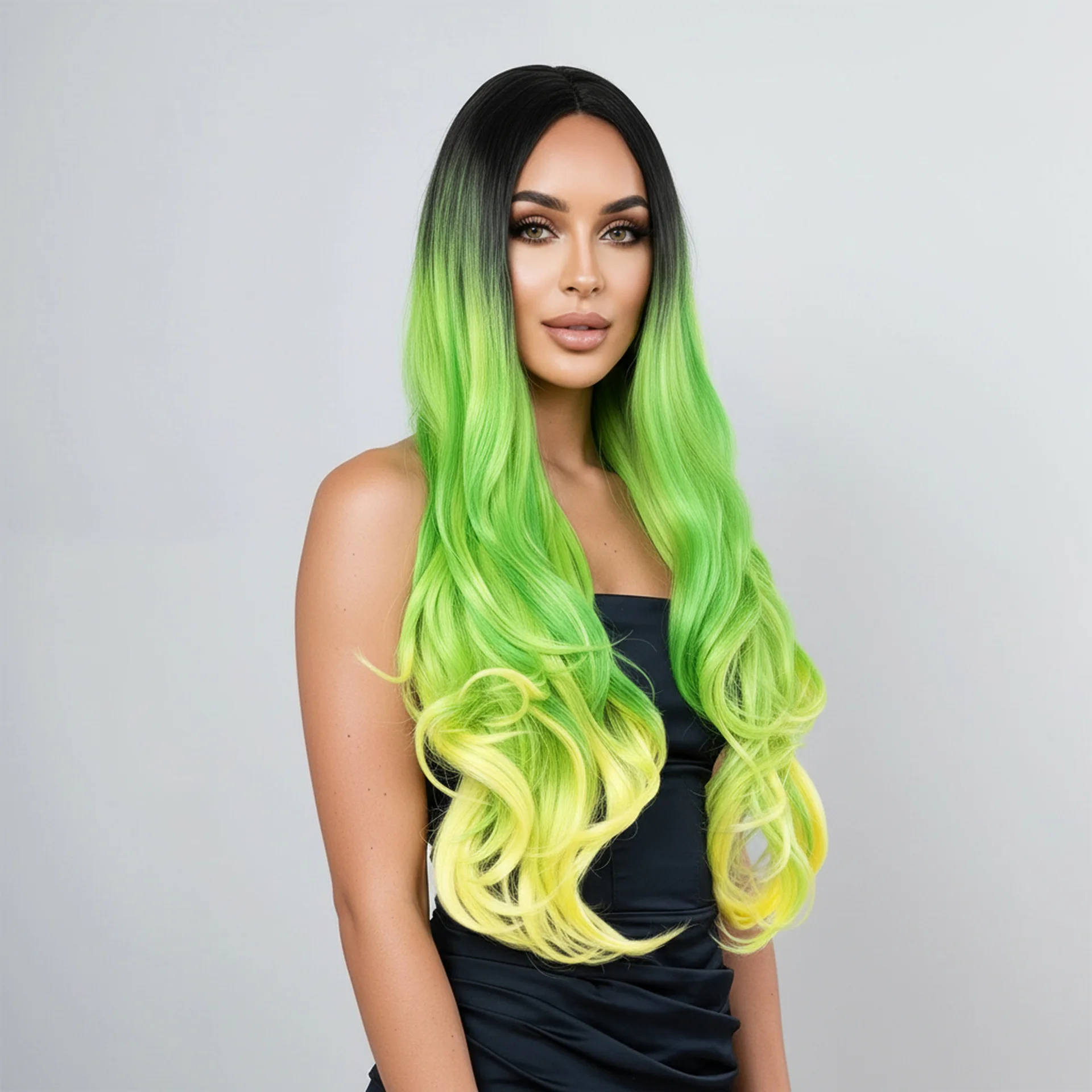 European and American wigs, big waves, long curls, Halloween performance, colorful wigs