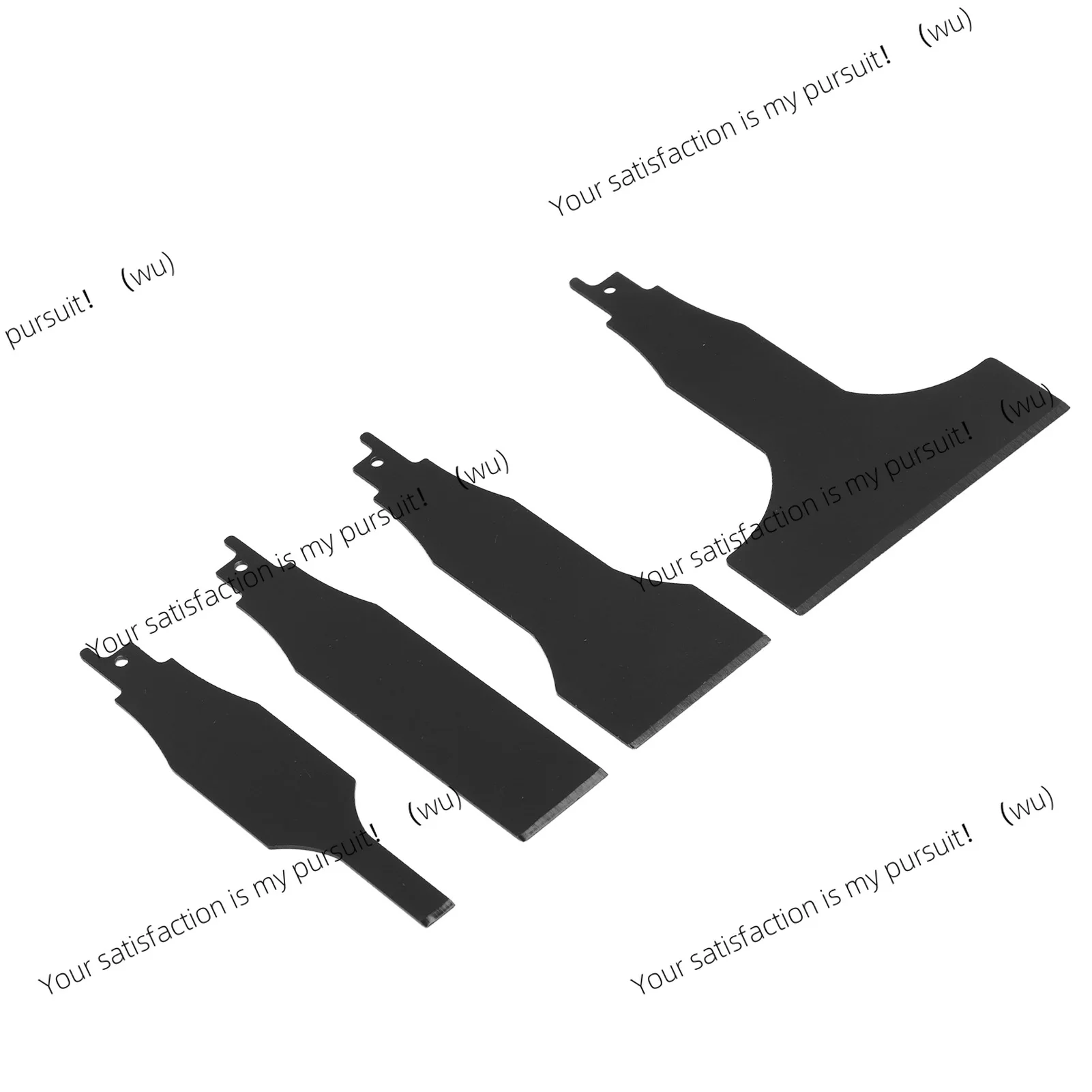 4-Piece Heavy-Duty Scraper and Blade Set for Reciprocating Saws Steel, Tile and Putty Removal, Wall and Ground Cleaning
