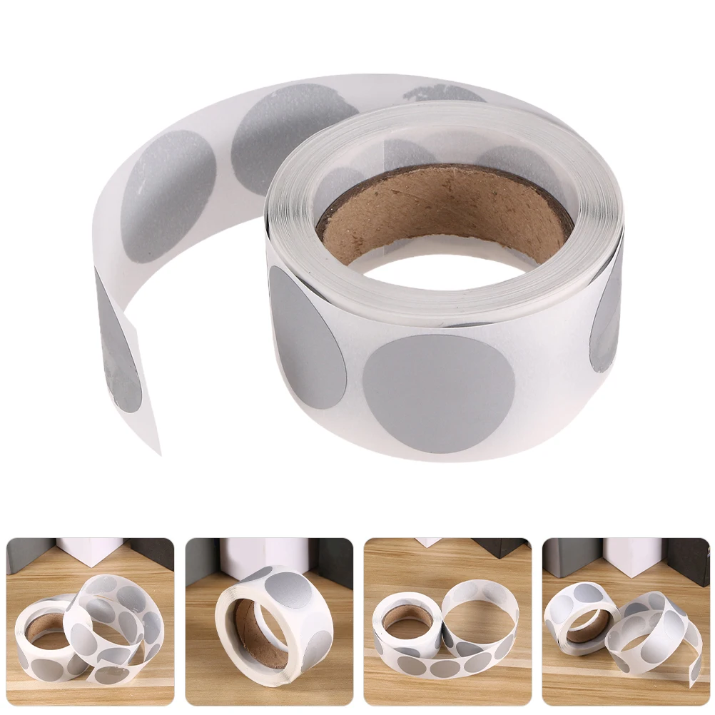 

1200 Pcs Silver Scratch Off Stickers Self Adhesive Round Labels for Crafts Cards Classroom Rewards Peel Stick Labels