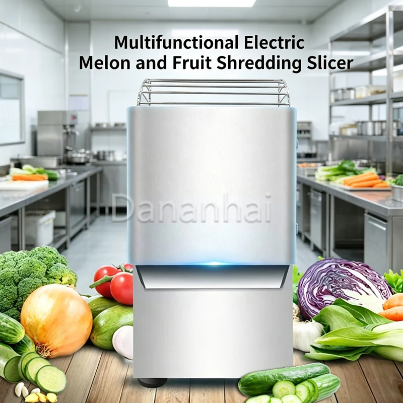 Vertical Stainless Steel Electric Vegetable Cutter Commercial Automatic Slicer for Cheese Lamb Ham Frozen Meat - Kitchen Applian