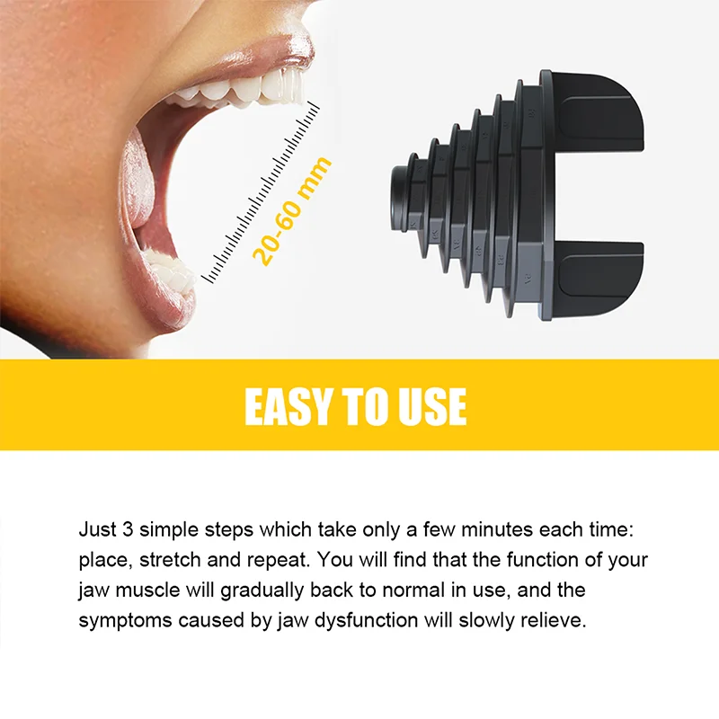 KOHEEL TUR Teeth Grinding & Jaw Clenching Headaches Trismus & Bruxism and Difficulty in Opening Mouth-Passive Stretching product