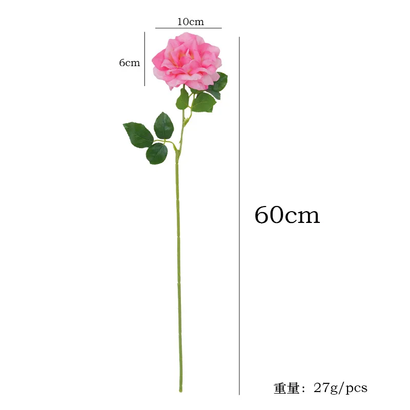 5 Stück hochwertige, feuchtigkeitsspendende Rosen-Kunstblumen für Heimdekoration, Partytisch, echte Rosen, Brautstrauß, Hochzeitsdekoration – Detail 2