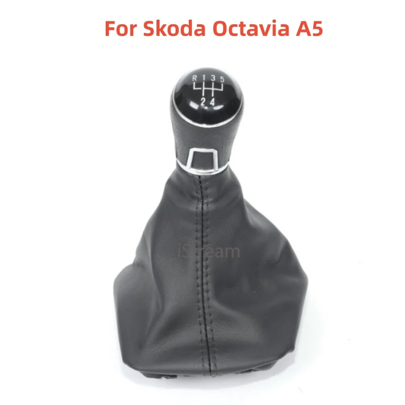 

5 6 Speed Car Gear Shift Knob for Skoda Octavia A5 MK2 Sedan & Combi 2004 2005 2006 2007 2008 Boot Cover Accessories