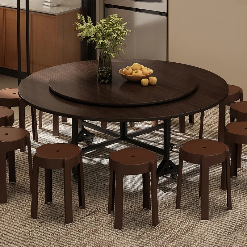 Reliable Classic Round Sleek Dining Table Minimalist Luxury Functional Black Modern Dining Table Mesa Jantar Household Furniture