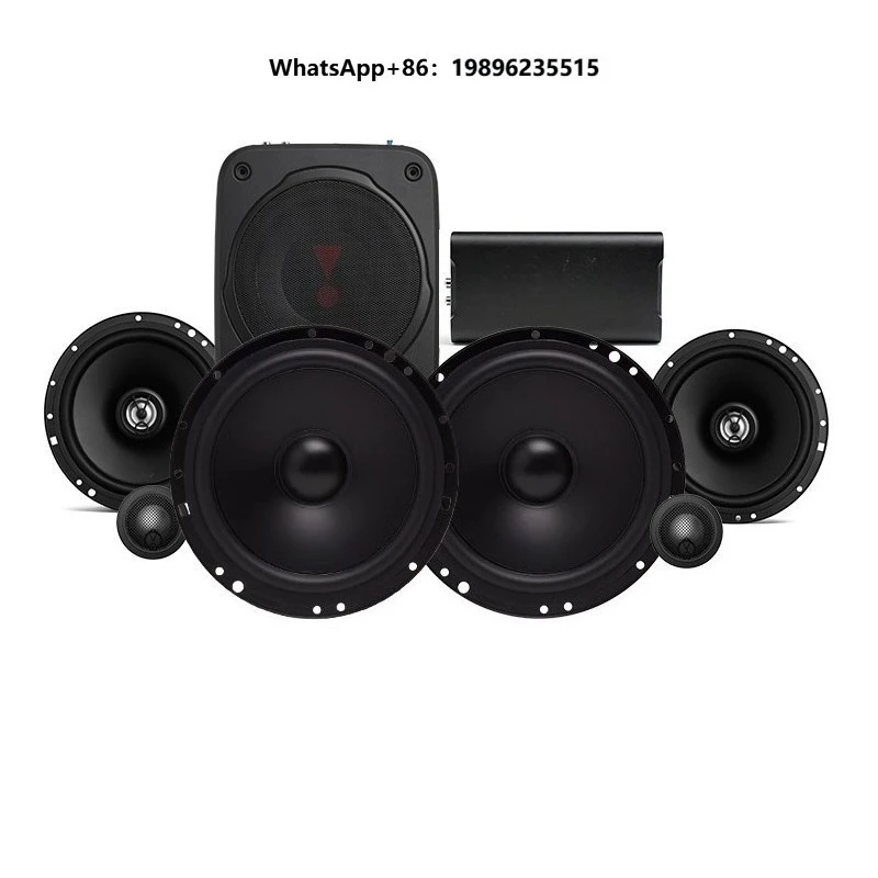 Automobile Retrofit Audio 2-way Speakers Tweeter and Woofers 601CFS for Front & Rear Doors DSP and  Basspro Lite