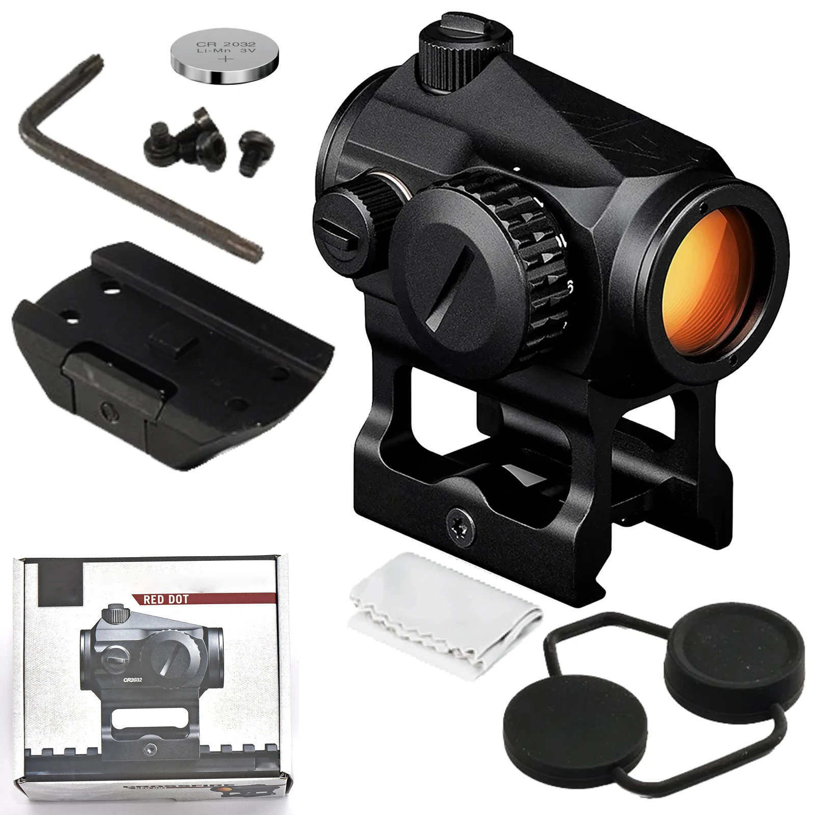 

Original CF-RD2 Gen II Tactical Optics Red Dot Sight With 20mm Riser 1/3 Co-witness Rail Mount for Picatinny Hunting Scope