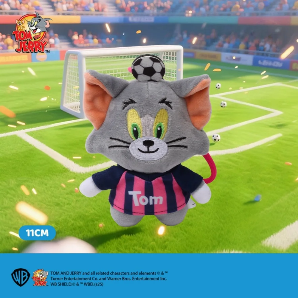 Genuine Tom and Jerry Plush Keychain Sports Series Bag Ornaments Decoration Stuffed Doll Toy Desktop Doll Ornament Girls Gifts