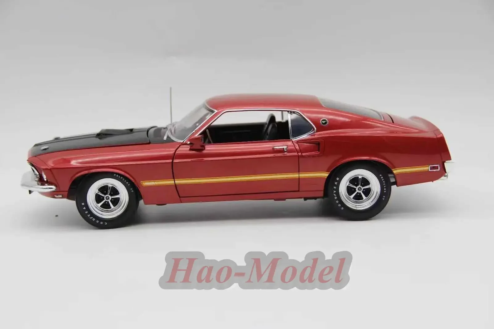 ACME 1/18 For Ford Mustang Mach1 428 1969 Cobra Jet Alloy Diecast Car Model Kids Toys Gifts Hobby Display Collection Simulation