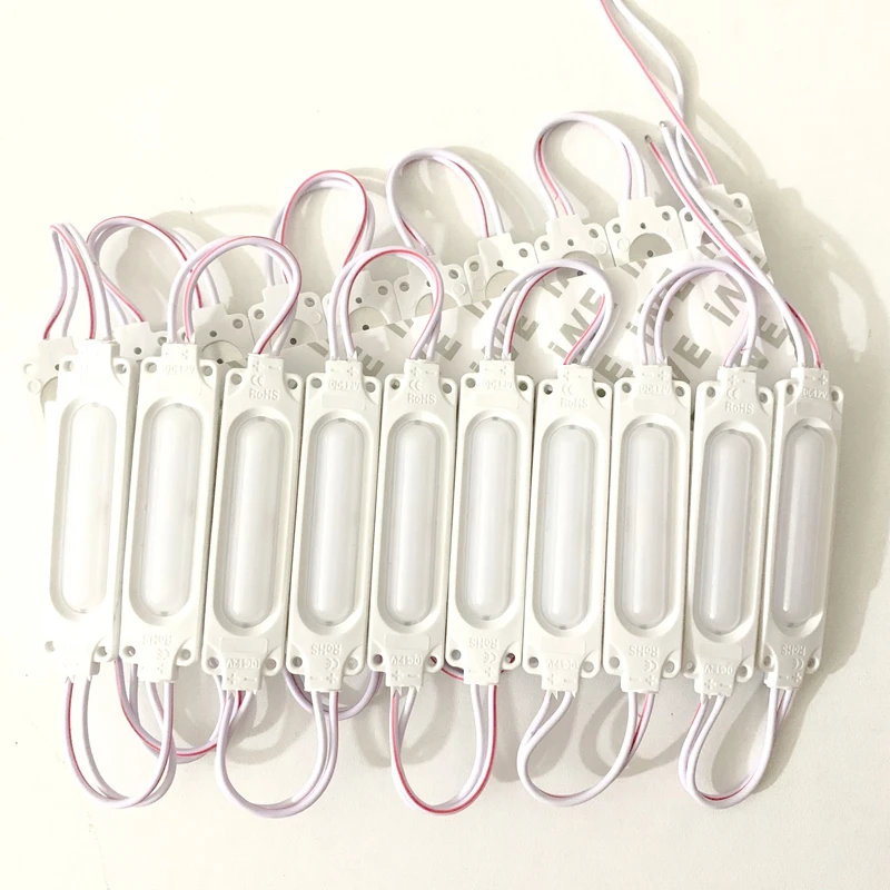 20 Buah Modul Led RGB 12V Modul Led Sorot Tahan Air IP65 Lampu COB Dapat Dilipat Lampu Latar Strip Lampu Latar Dekorasi Mobil Spanduk Toko