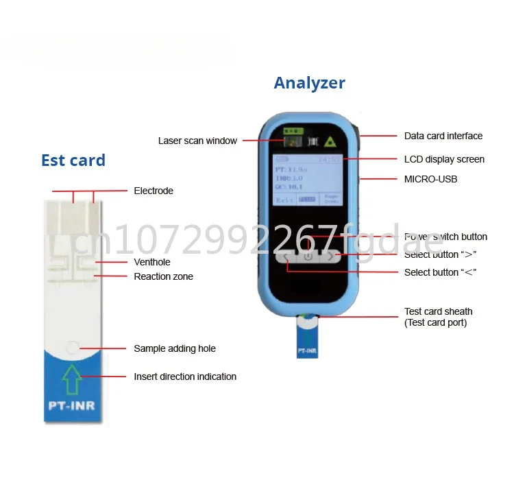 High Precision Portable Coagulation Instrument PT/INR Instrument Poct Analyzer