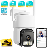 4MP 2K Outdoor WiFi Camera Full Color Night Vision AI Human Tracking 4X Digital Zoom Surveillance Security Video Monitor