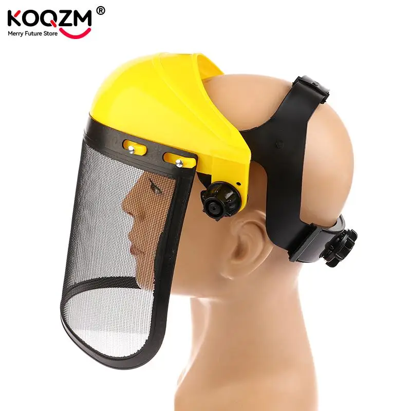 Casque de sécurité pour tondeuse Garden Enge, chapeau avec visière intégrale en maille pour l\'exploitation forestière, la débroussailleuse, la