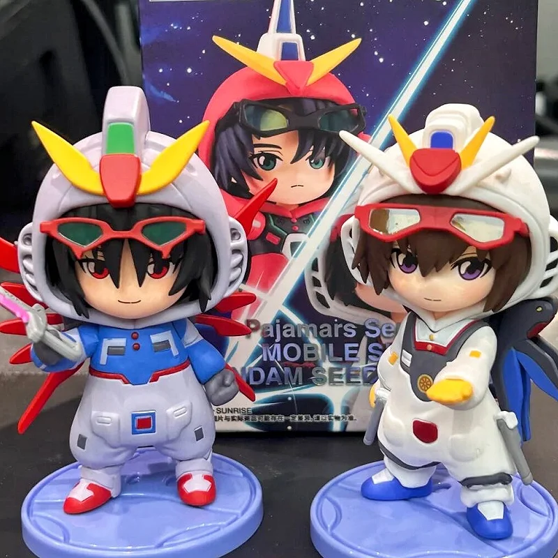 Nuevo en Stock Bandai Seed Destiny Pajamars Series figura de acción Kira Yamato Athrun Zala Athhha regalo lindo modelo Anime juguete para regalo 