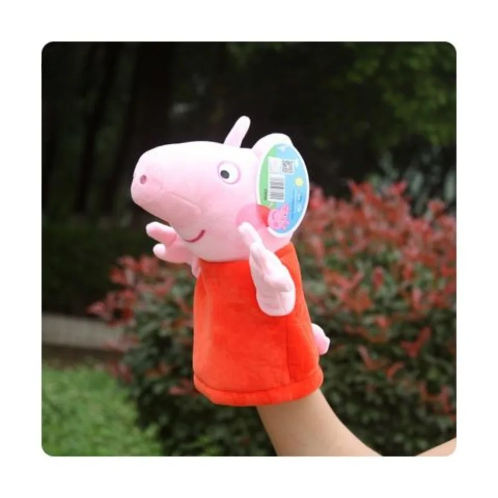 Cute Peppa Pig Glove Doll Hand Puppet Plush Toy Kindergarten Story Interactive Props Parent-child Game Glove Doll