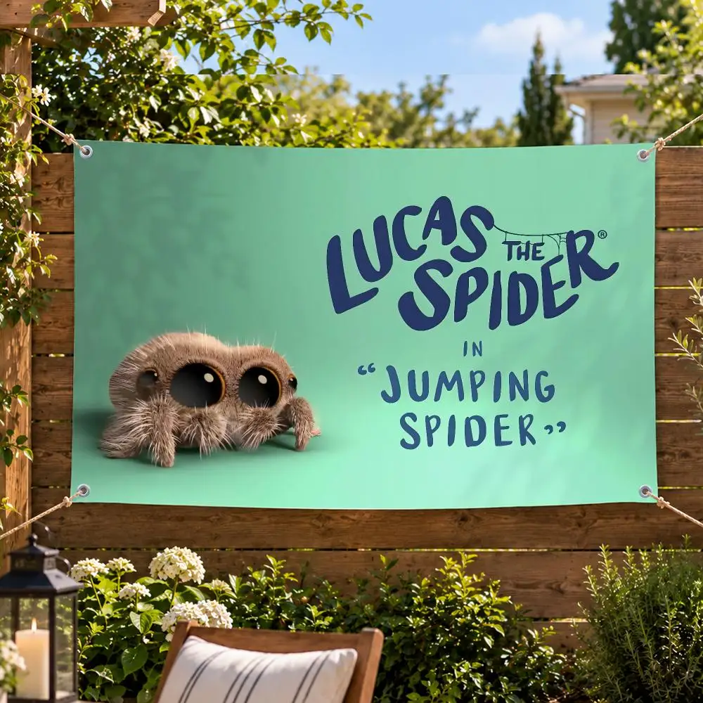Anime Art Cute Lucas the Spider Flags Decorative Flag Banner Indoor Outdoor Garden Yard Patio Party Camping Wall Decor Gift