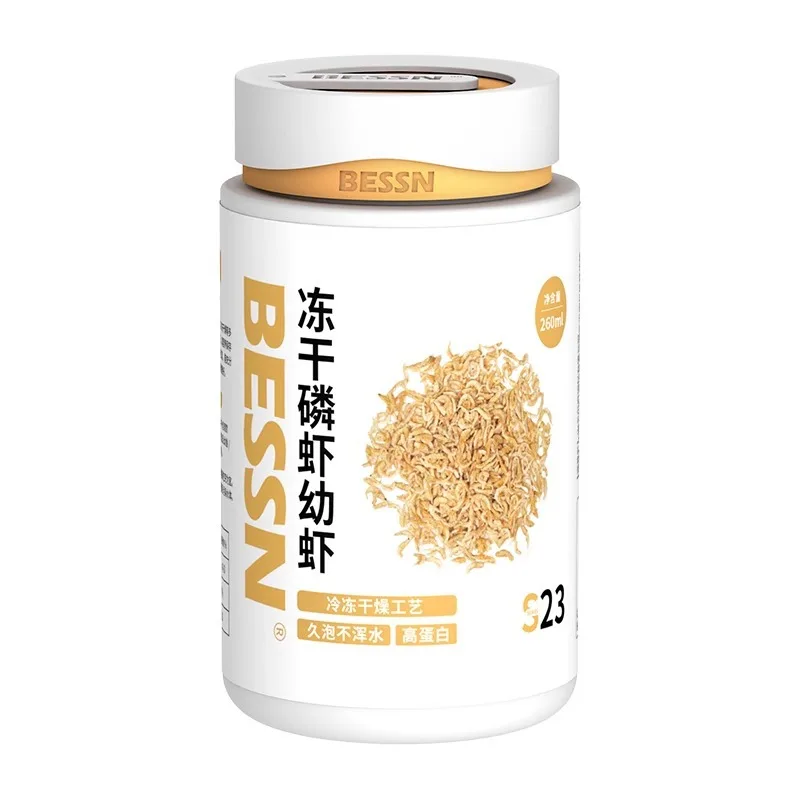 BESSN Freeze-Dried Krill & Baby Shrimp - High Protein Starter Food for Small Fish & Baby Turtles (Micro Pellets Formula)