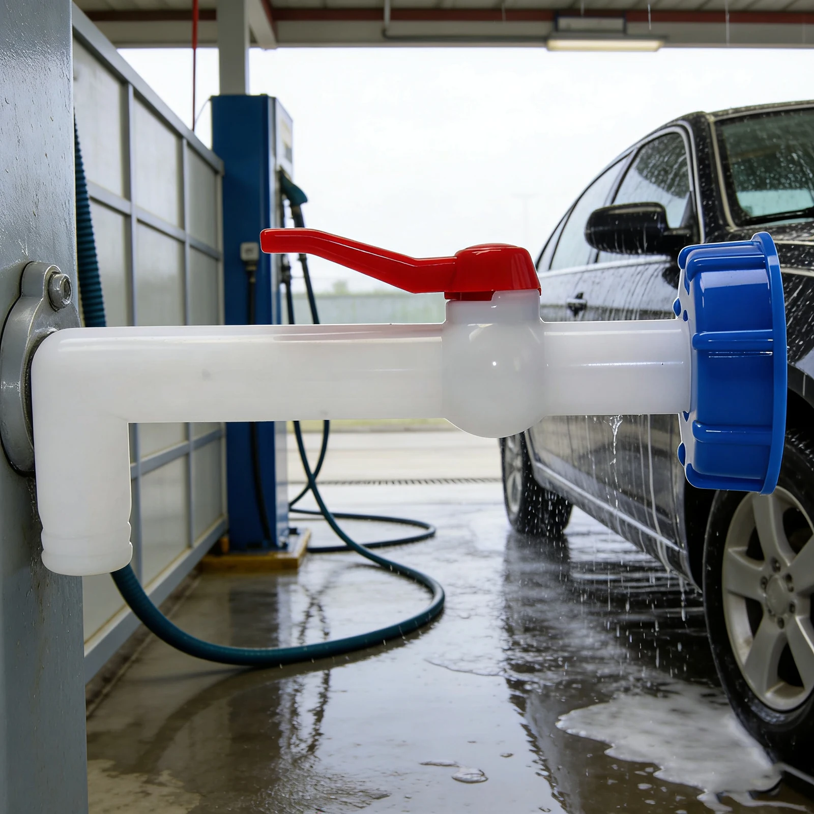 2sets 4pc Car Wash Water Gun Accessories IBC S60 * 6 Water tank Adapter 3/4 '' 1/2 '' Water Pipe Connection Faucet Set