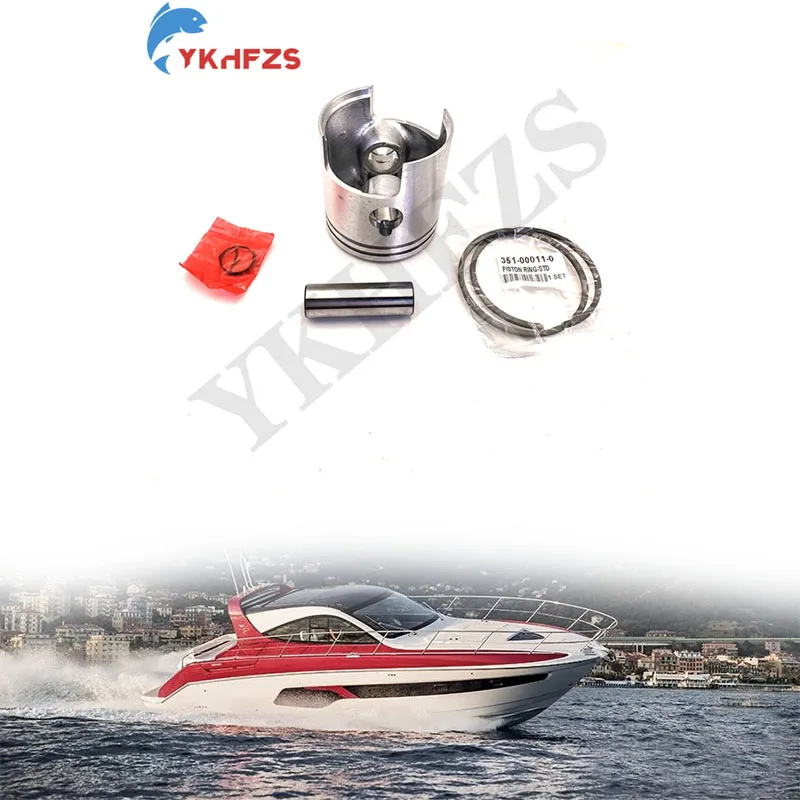 

Комплект поршней 351-00001 и комплект поршневых колец 351-00011-0 для лодочных моторов Tohatsu Nissan M NS 9.9HP 15HP 351-00001-1