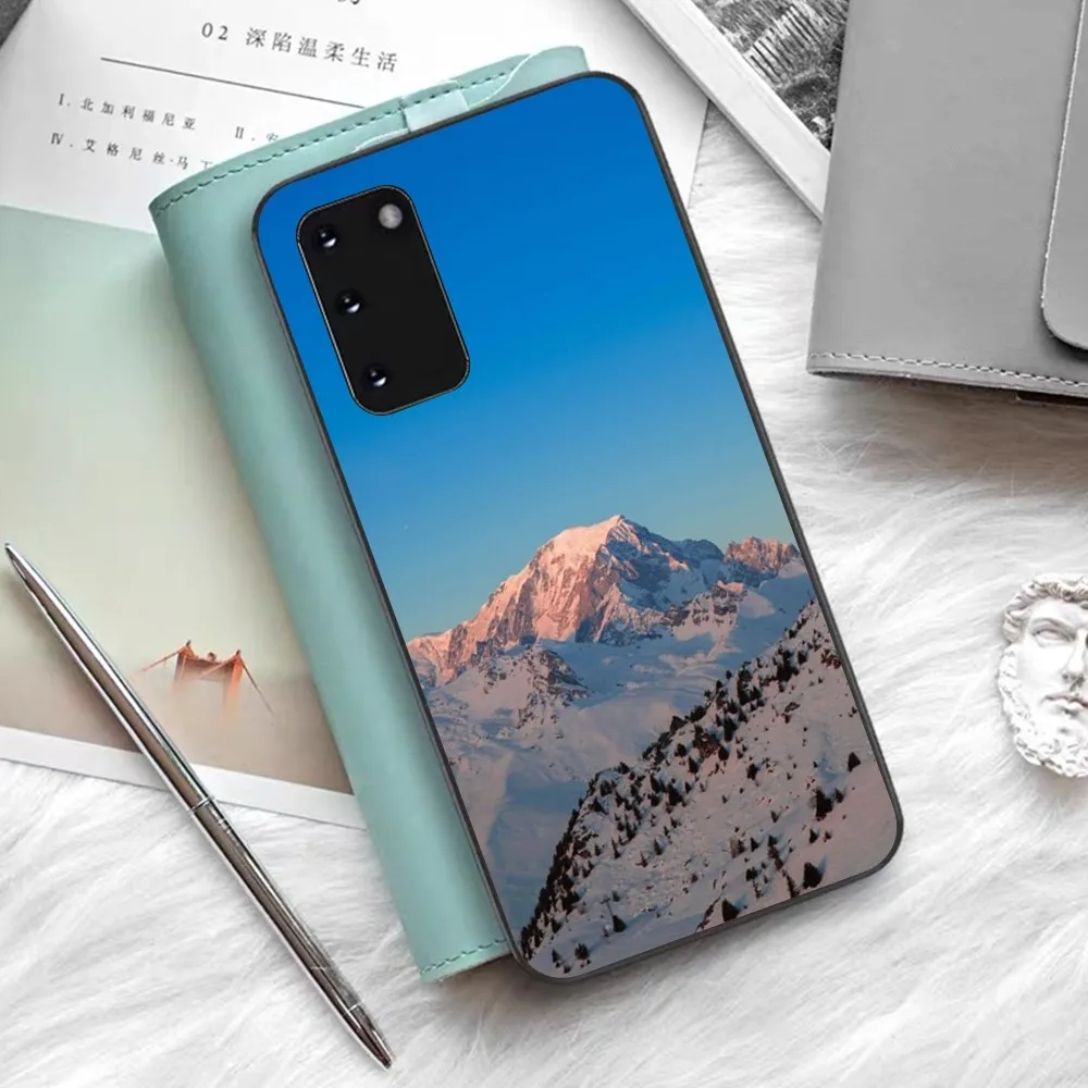 Snow mountain Phone Case For Samsung S 9 10 20 21 22 23 30 23plus lite Ultra FE S10lite Fundas