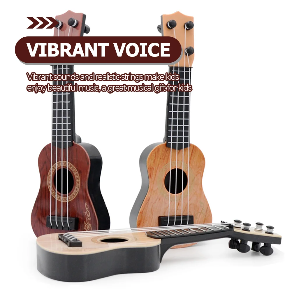 Mini Ukulele modele instrumentów muzycznych instrumenty zabawkowe fortepian dla dzieci plastikowe zabawki zabawki dla dzieci