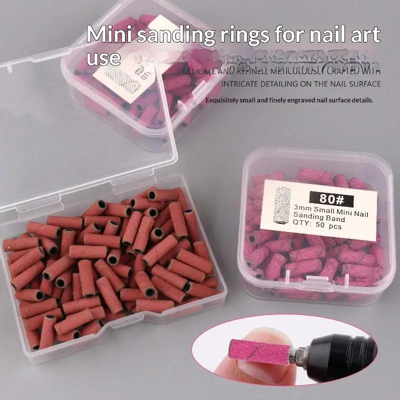 3mm Mini Nail Sanding Ring Bands Kits Electric Machine Nail Drill Bits UV Gel Acrylic Polish Dead Skin Remover For Manicure Too view 3