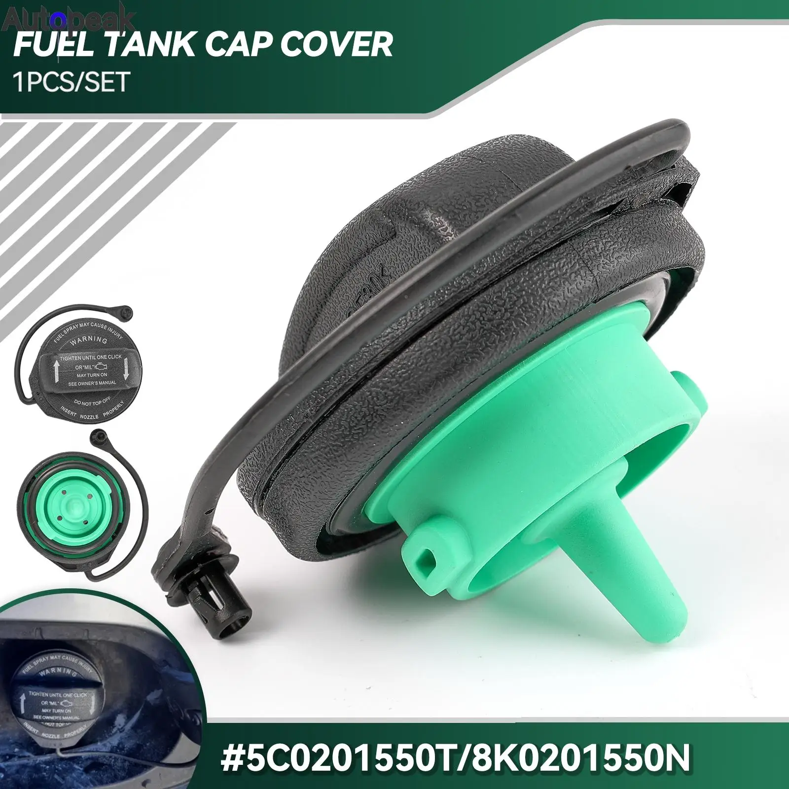 

Car Fuel Tank Filler Gas Cap Cover for Audi A3 A4 A8 S8 A5 Q5 RS5 Volkswagen Jetta GTI Golf MK7 Eos Tiguan 5C0201550T 8K0201550N