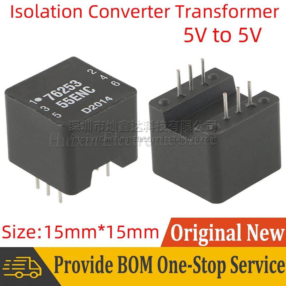 76253-55EMC 76253 55EMC 6KV Isolator Isolation Transformer 1:1.33 5V to 5V Signal Pulse Converter Transformer Power Supply