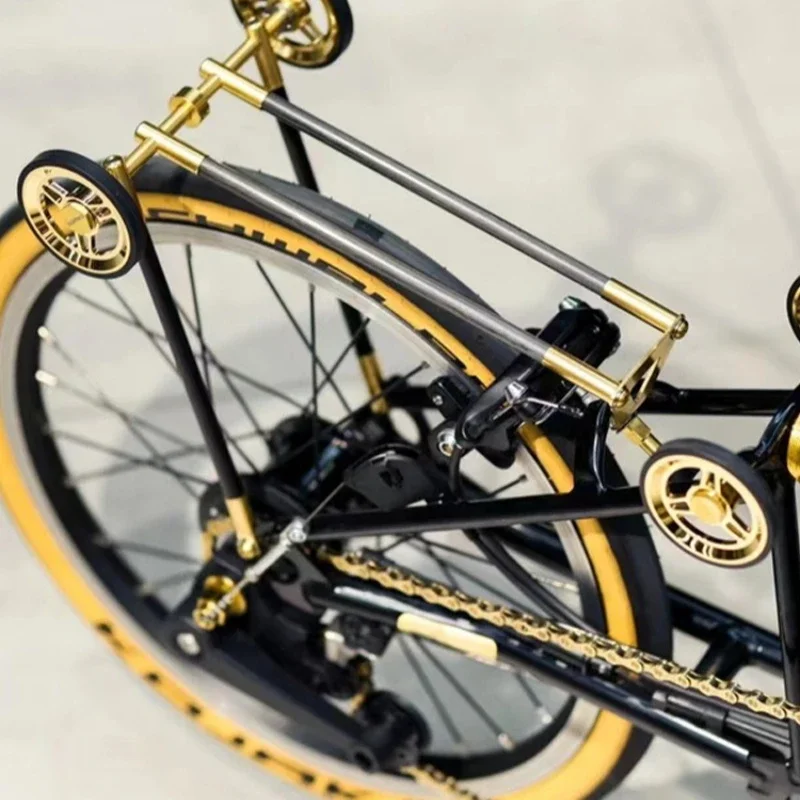 Applicable to small cloth folding bicycle accessories titanium alloy carbon fiber tail rack