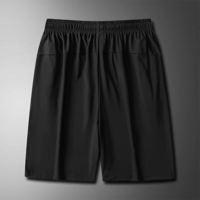 【 M-8XL 】 Large Ice Silk Pants Summer Sports Shorts Split Pocket Zipper Loose Breathable Running Shorts Fashion for Men and Wome