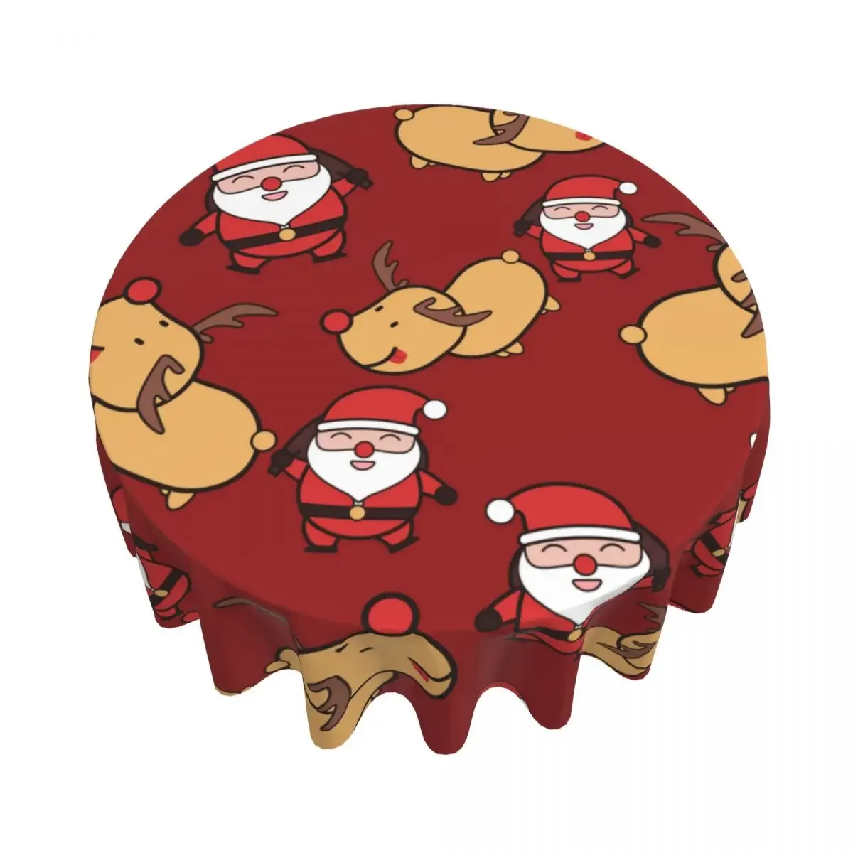 DIY Custom Circular Decorative Long Tablecloth With 60 Inch Bright Color And Anti Oil Stains Suitable For Restaurant Kitchens