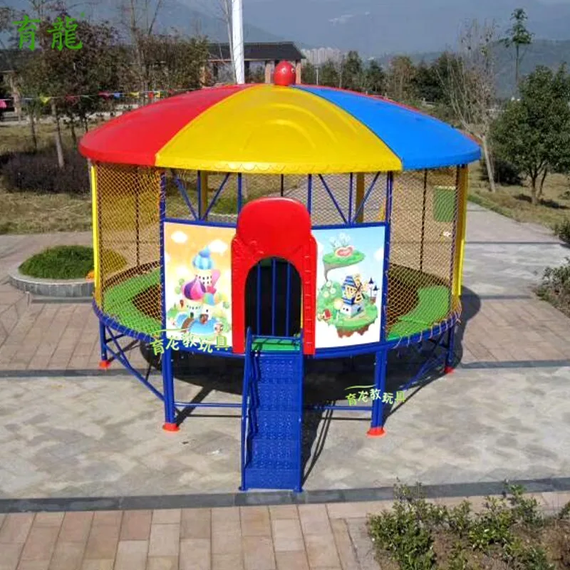 Kindergarten outdoor large trampoline Children\'s trampoline Children\'s slide Children\'s trampoline Bungee toys