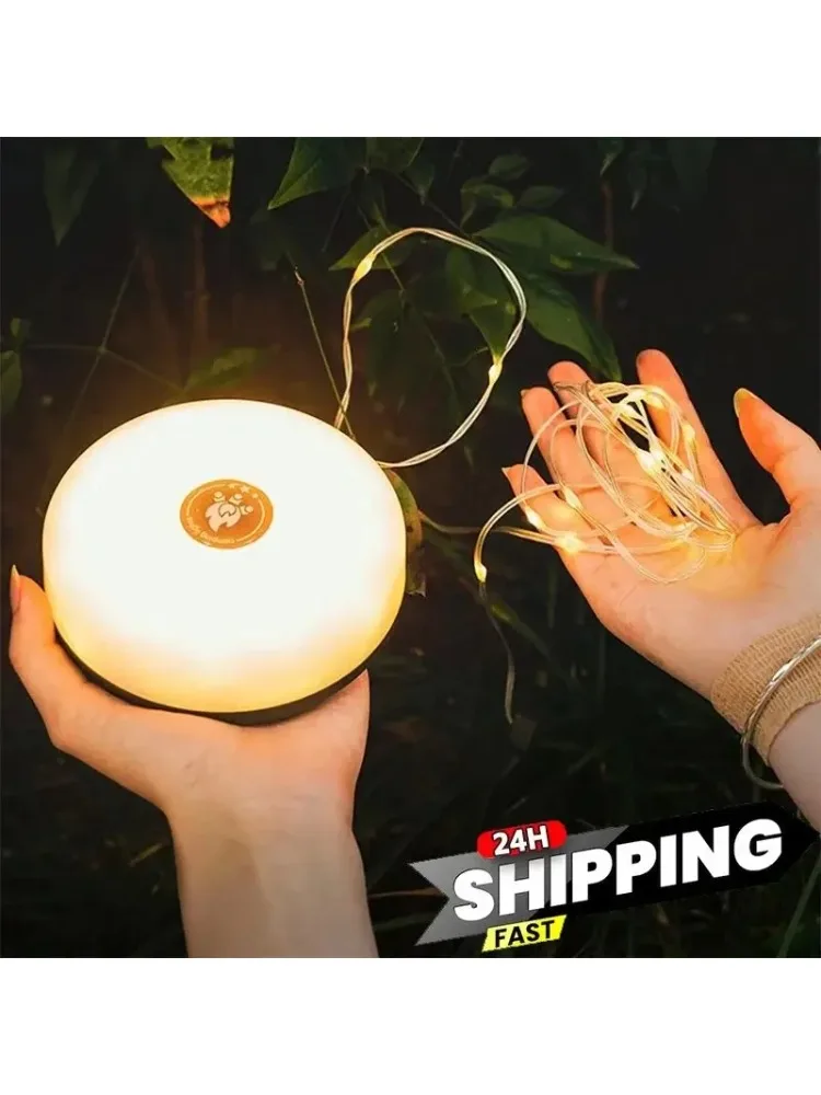 Bande de lampe LED pour Camping, 10M de long, étanche, Recyclable, ceinture lumineuse, décoration extérieure de jardin, pour tente et salle