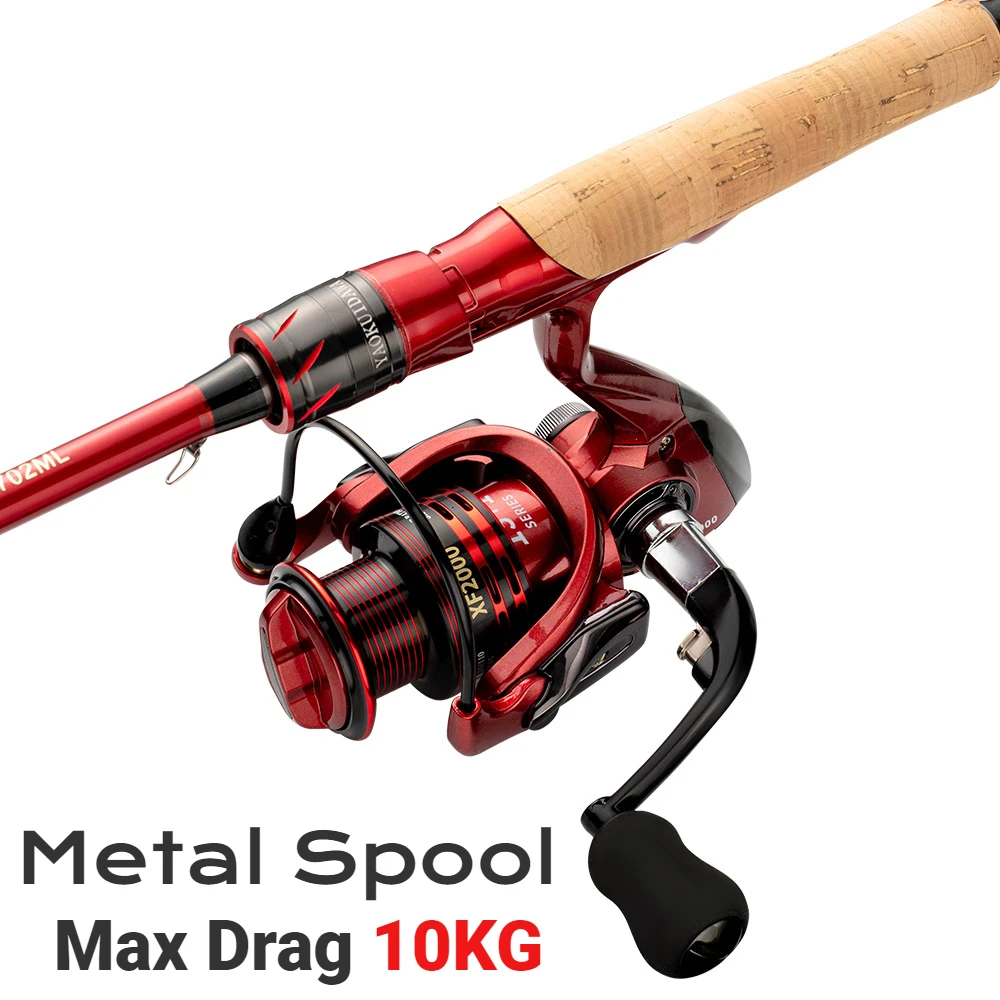 Metal Spool Max Drag 10KG Gear Ratio 5.5:1 Light Weight Spinning Fishing Reel  for Bass Big Fish Saltwater Fishing Coil