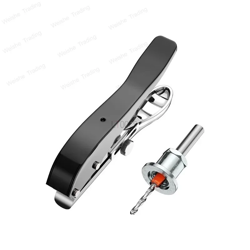 Woodworking 8mm Manual Edge Band Puncher Plier Set with Limit Countersink Drill Bit PVC ABS Opener Nail Hole Masking Plier Tools