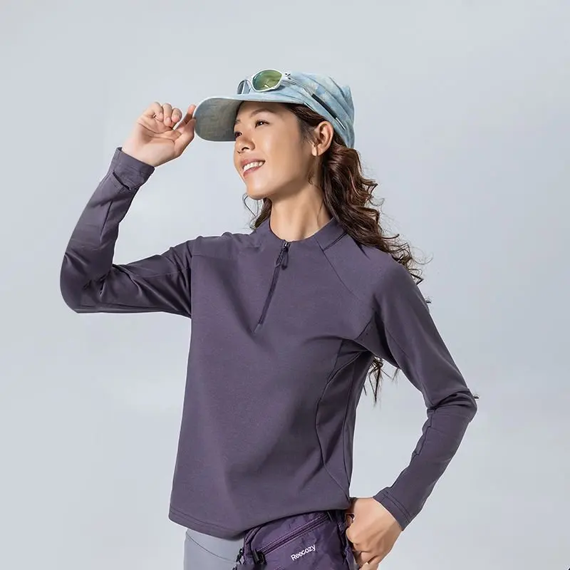 Outdoor Sport Tshirt Women Cycling Hiking Quick Dry Long Sleeve Slim Fit Fitness T-shirts Girl Y2k Streetwear Track T Shirts
