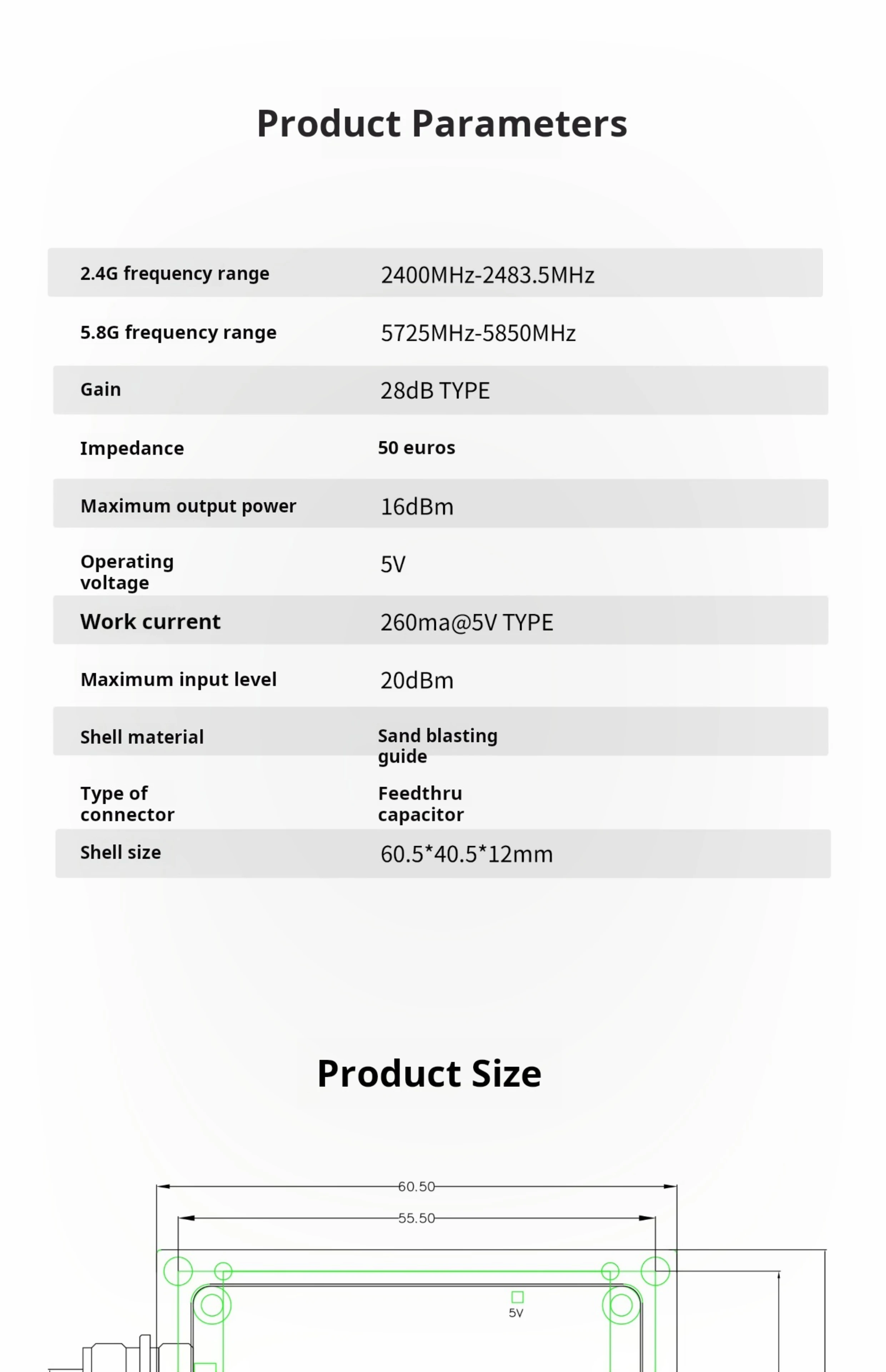 チップボード Microphase Sdr ソフトウェア無線コンパニオン 2.4/5.8ghz Lna デュアルバンドテスト低ノイズアンプ