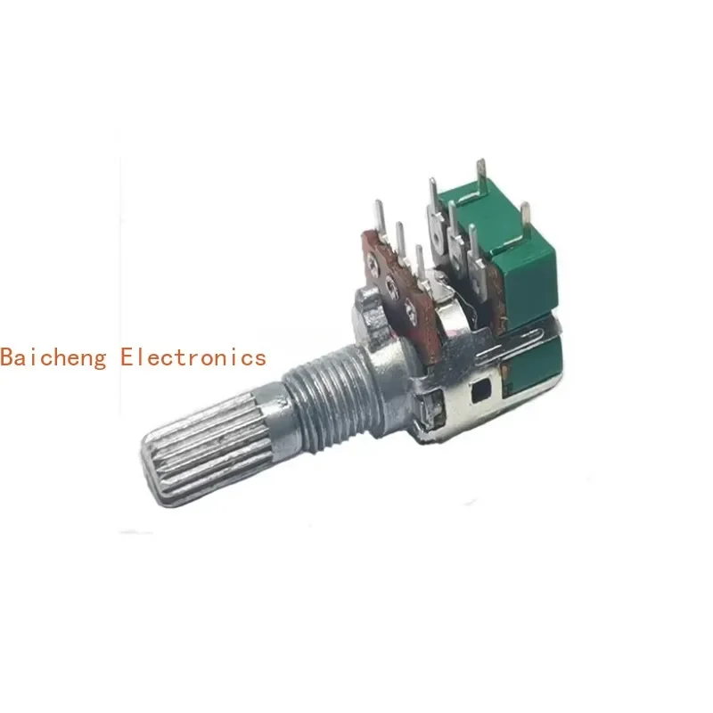 10PCS 12 type dual band switch B50K controls and adjusts volume, sound potentiometer handle length 20 flower axis
