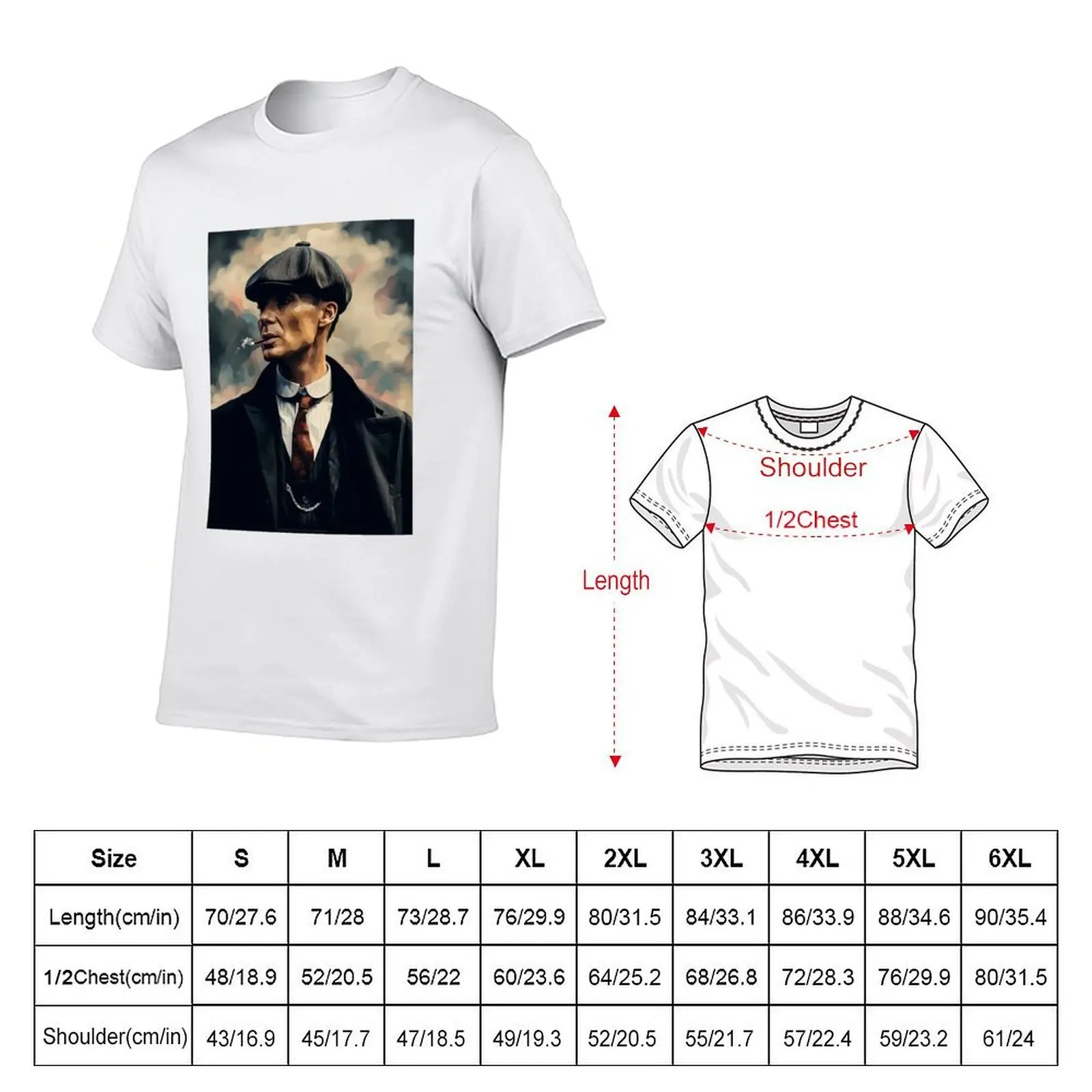 Tommy Shelby Peaky Blinders T-Shirt man t shirt summer t shirt man plain T-Shirt