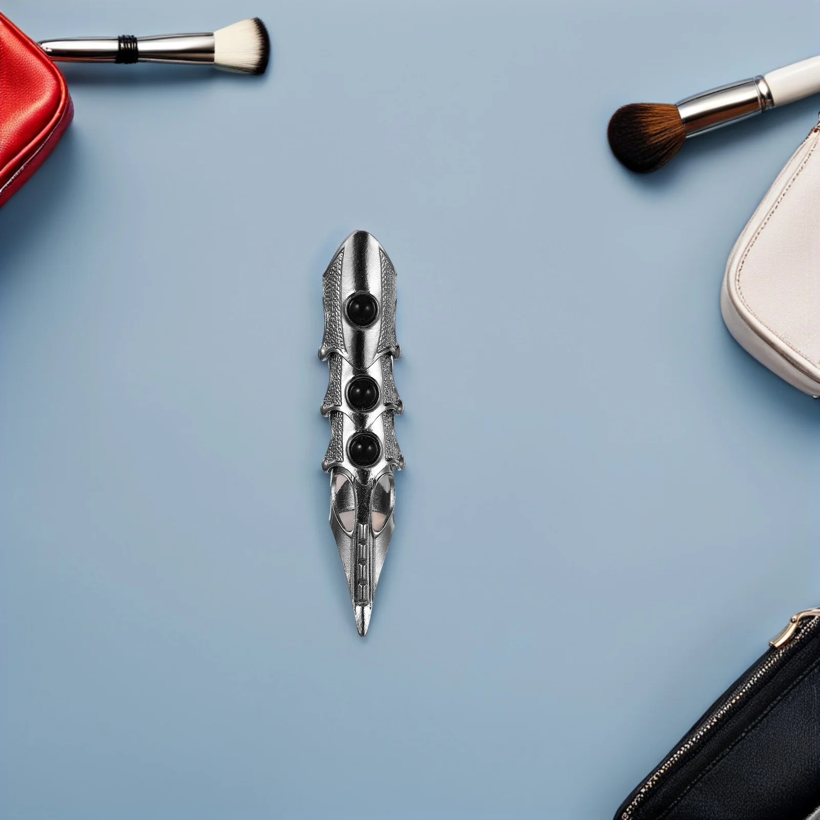 4 pçs anel de dedo longo vintage articulado gótico dedo completo conjunta anel halloween punk cosplay traje jóias para homens