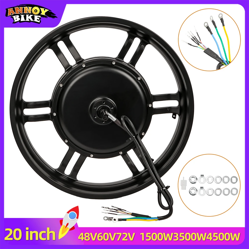 20 inch 120 N.M Electric Bicycle Motor Wheel 48V60V72V 3500W4500W Snow Bike Motor Electric Motorcycle