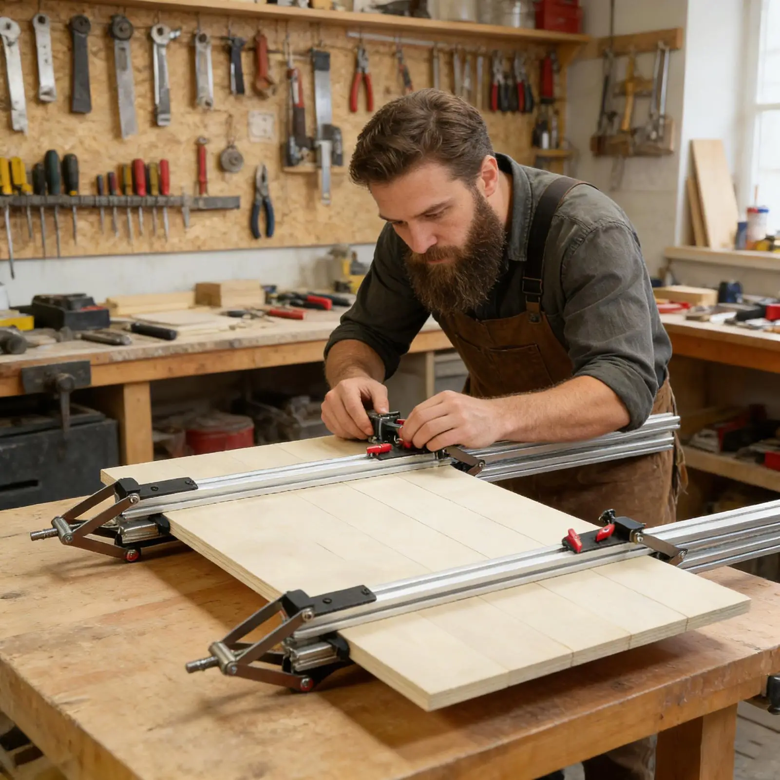 

Зажим для панелей с 4-сторонней регулировкой давления, регулируемые зажимы для разделочных досок, для столярных работ, склеивания столешниц и сборки шкафов