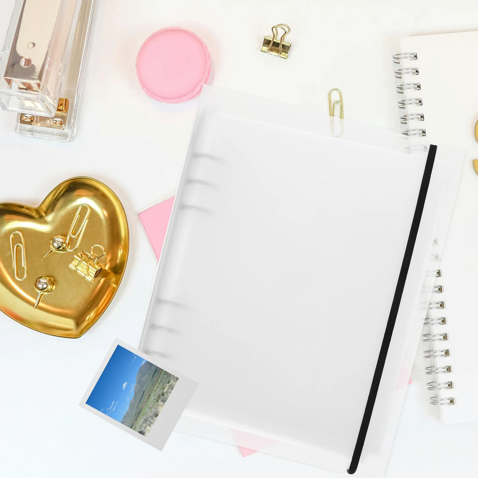 

1Set A5 Photocard Binder Transparent PP Material for Kpop Photo Cards Greeting Card Storage Ring Album Organizer Portable