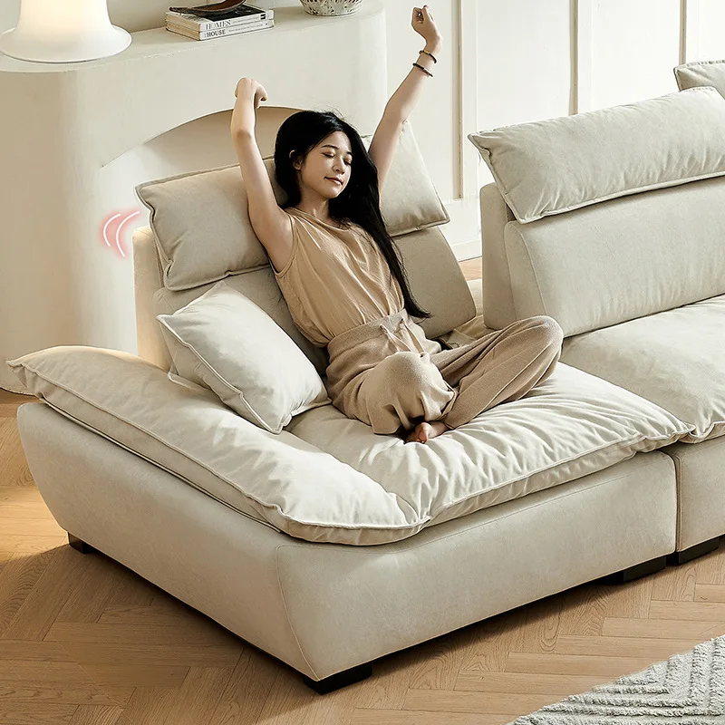 Designer removable backrest sailing sofa Italian minimalist fabric sofa Small apartment Oakland sofa