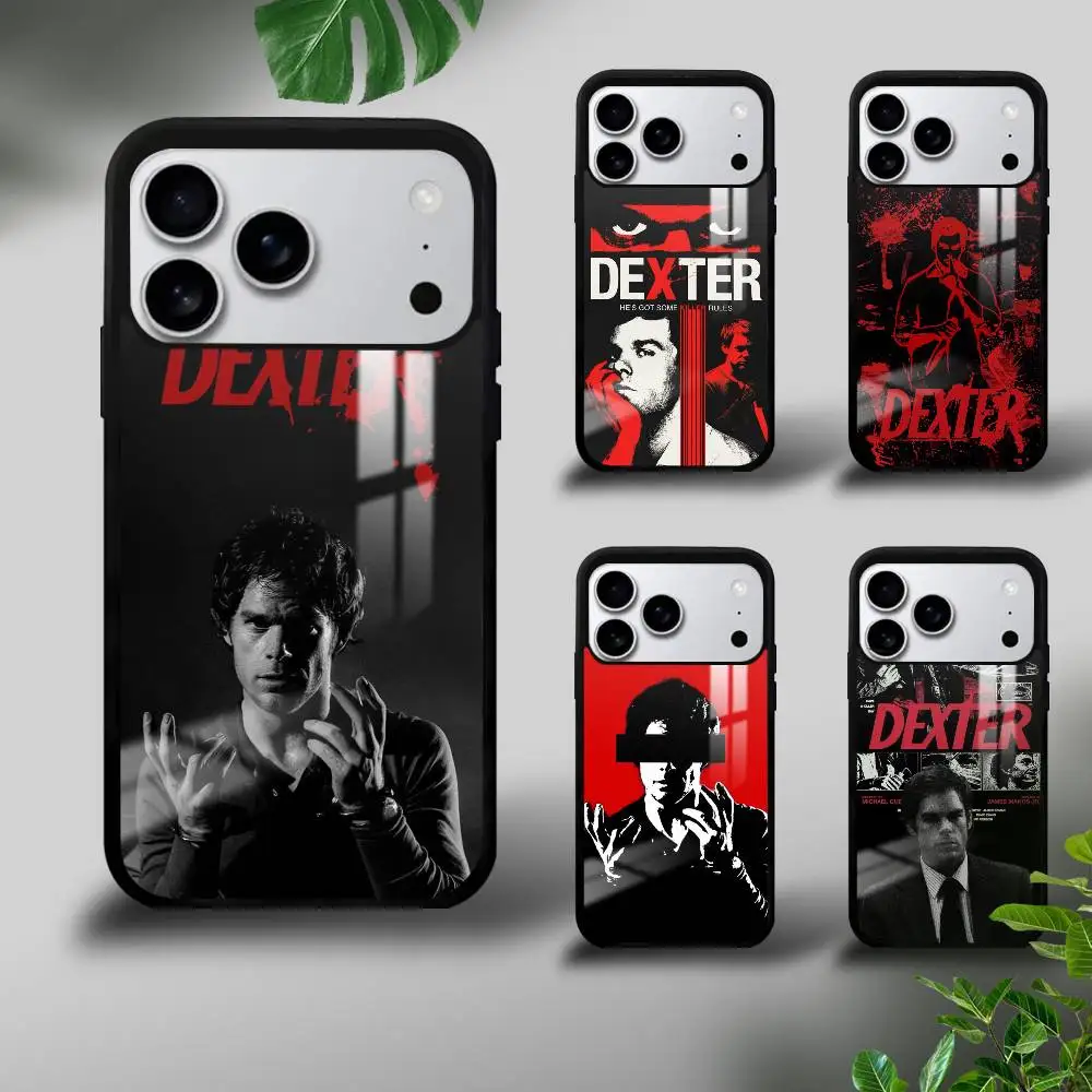 

D-Dexter M-Morgan Cool Phone Case For IPhone 17 16 15 14 13 12 11 Pro Max Plus Mini Plus Hard Mirror Surface Protect Funda
