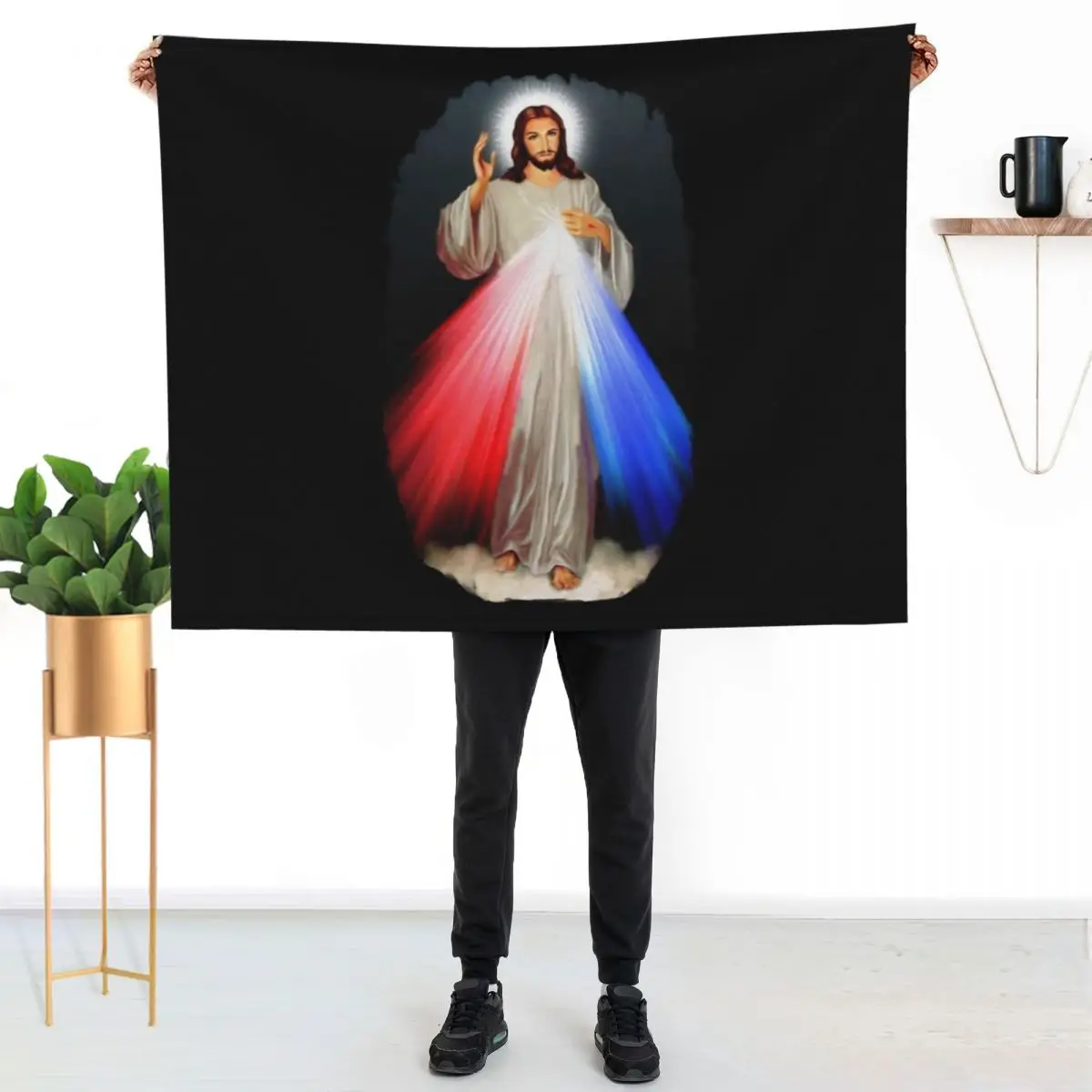Divine Mercy Throw Blanket Single Decoratives Beautifuls Decorative Sofa Sleeping Bag Tourist Blankets