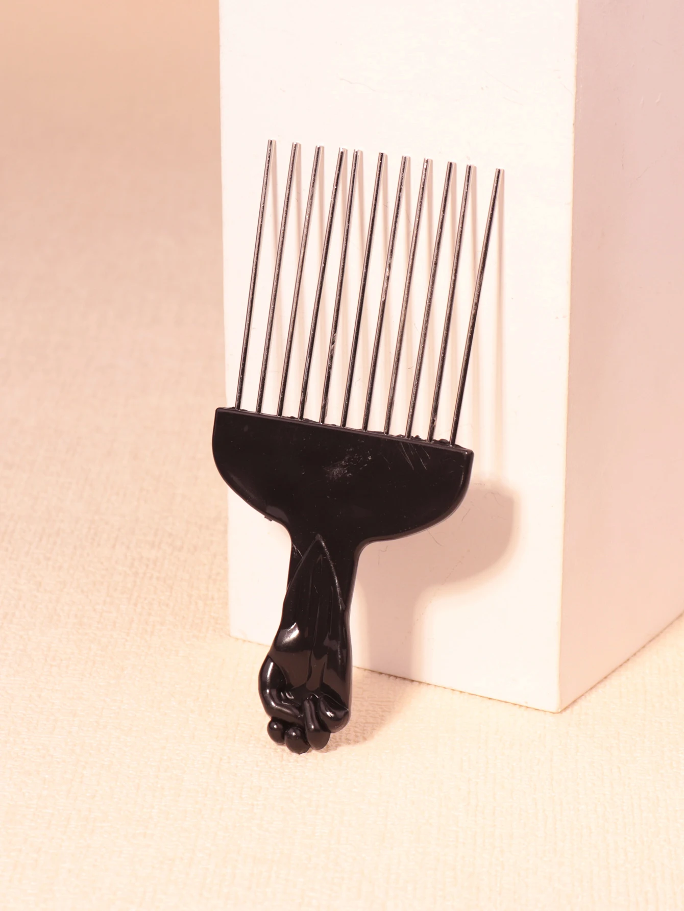 Haarstyling-Kammset - Afrikanischer Stahlnadel-Einsatzkamm, Lockengitter, geeignet zum Locken von Haaren, speziell für Echthaarperücken – Detail 3