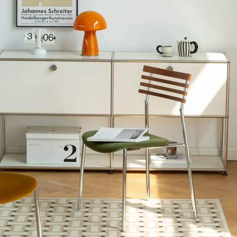 

Medieval Nordic Modern Internet celebrity Backrest Backrest Chair Retro Designer Chair Home Simple Light Luxury Furniture Home