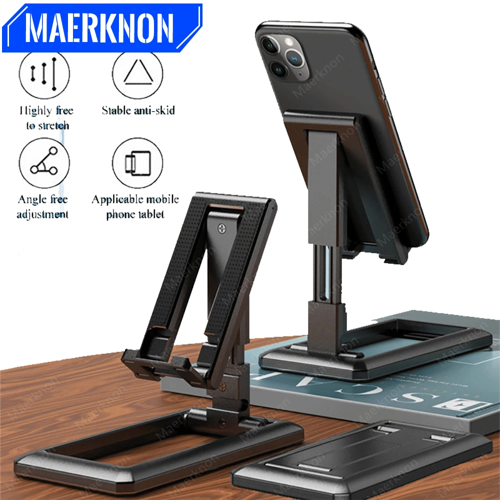 Có Thể Gập Lại Giá Đỡ Điện Thoại Máy Tính Bảng Di Động Máy Tính Để Bàn Chân Đế Cho iPhone iPad Samsung Điện Thoại Gắn Kẹp Có Thể Điều Chỉnh Hỗ Trợ Đứng